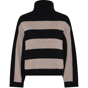LA ROUGE - Julie Striped knit - Black/sand